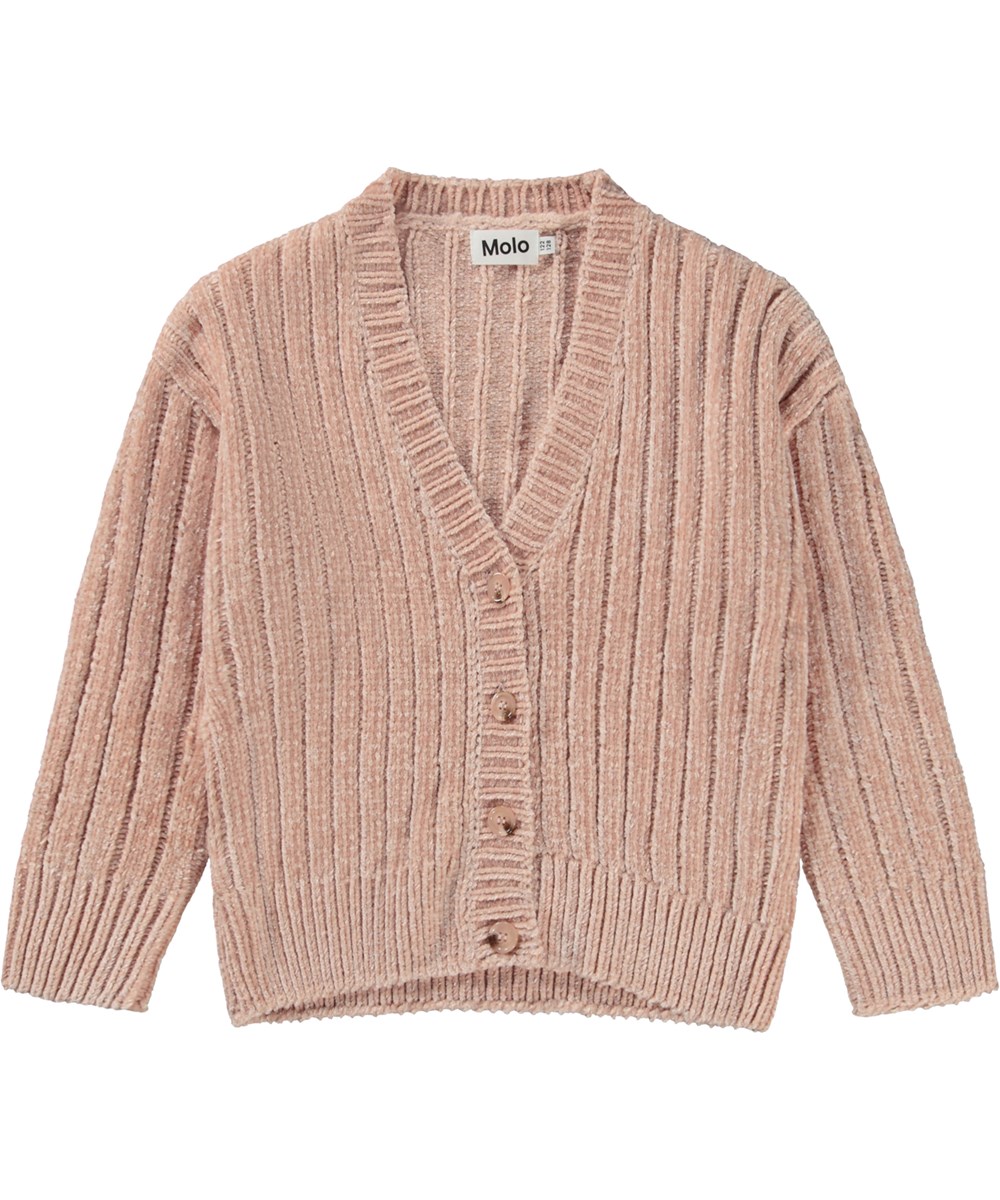 Gianna - Petal Blush - Pink chenille cardigan