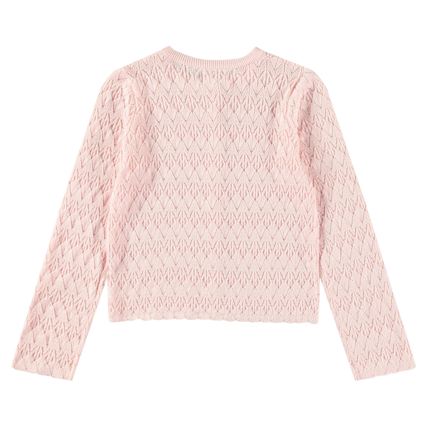 Gigi - Charlotte Pink - Pink knitted cardigan for children