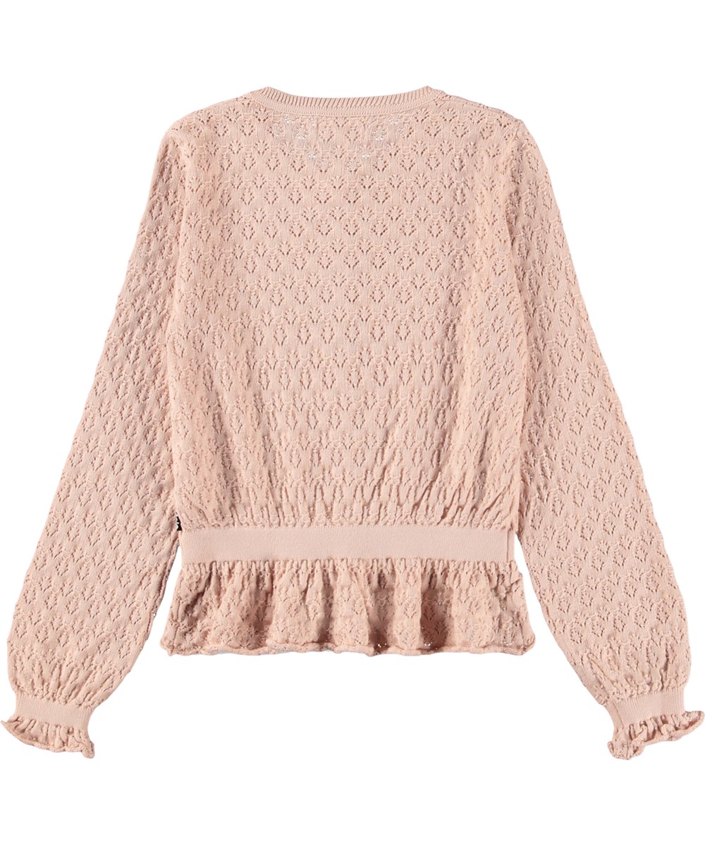 Gilda - Petal Blush - Pink cardigan for children made of organic cotton