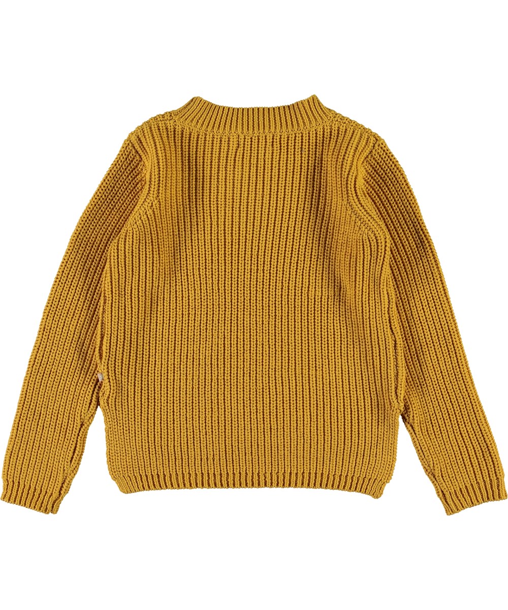 Gillis - Autumn Leaf - Golden cotton knit top 