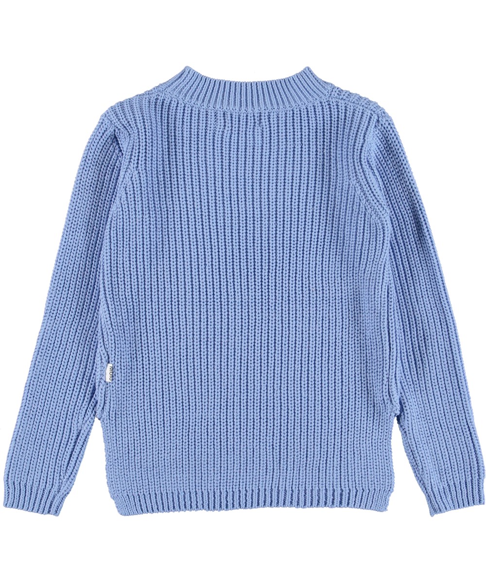Gillis - Azurine - Blue cotton knit top