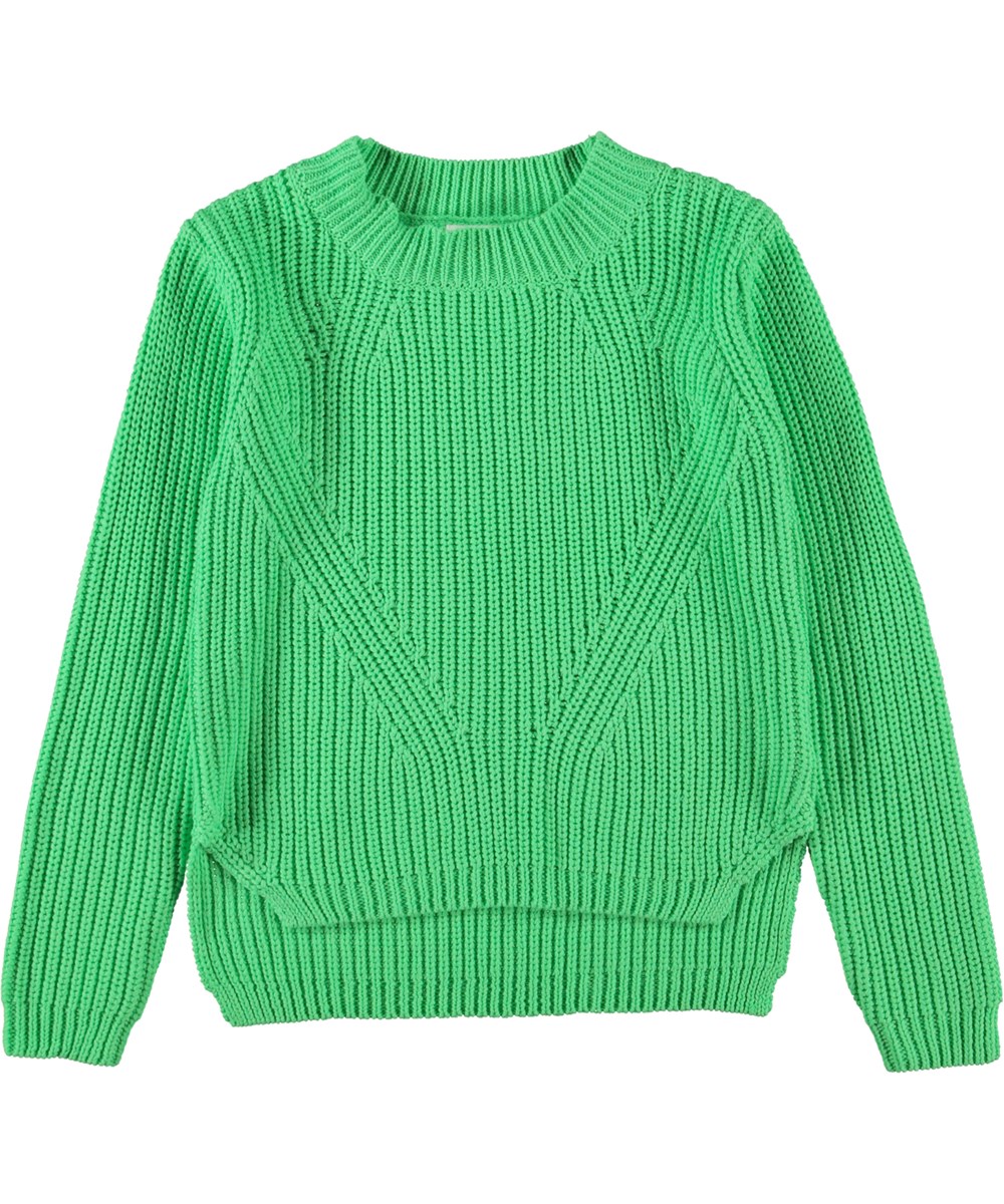 Gillis - Crisp Green - Green cotton jumper