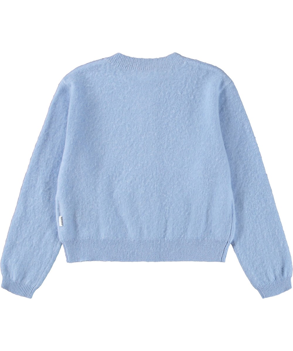 Ginny - Blue Moon - Lovely light blue cardigan for children made of soft brushed wool.