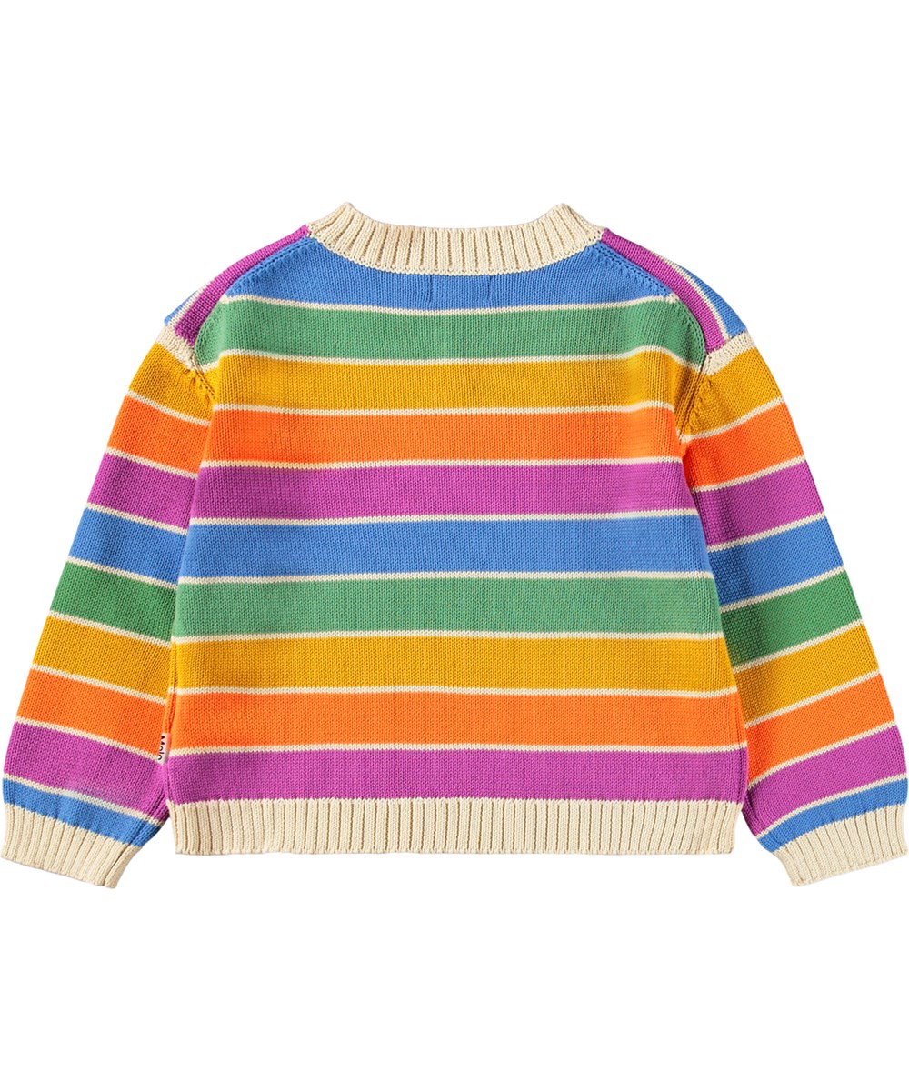 Gitty - Heart Rainbow - Multicoloured cotton jumper for children