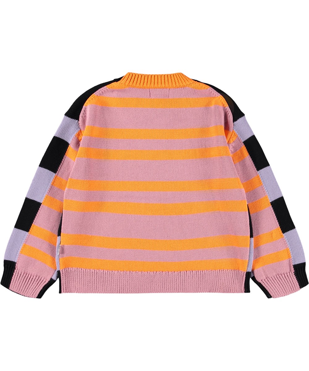 Gitty - Wide Stripe - Knitted sweater for children made of cotton with stripes.