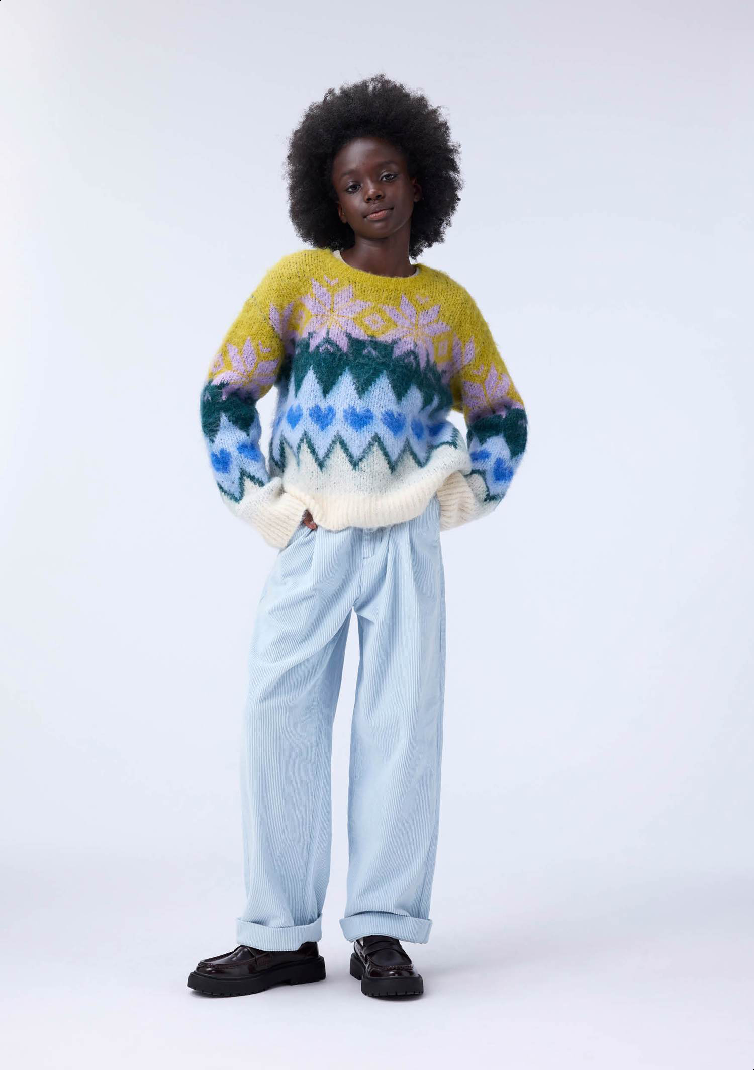 トップス 90s Mulch Design Botan Vneck Knit sullen 252-011235-2707-606_1.jpg?crop