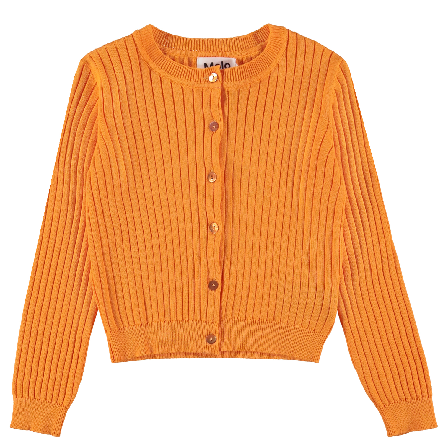 Gloria - Clementine - Orange, delicate knit cardigan - Molo