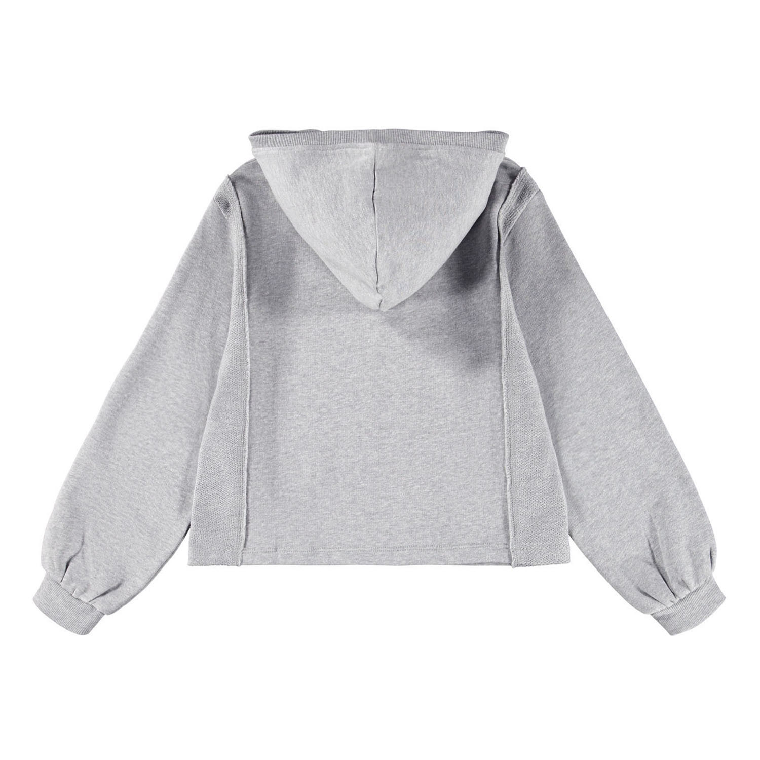 Madison - Grey Melange - Grey hoodie for children made of