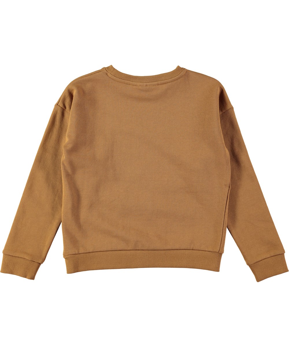 Maila - Hazel - Brown sweatshirt with coloured text