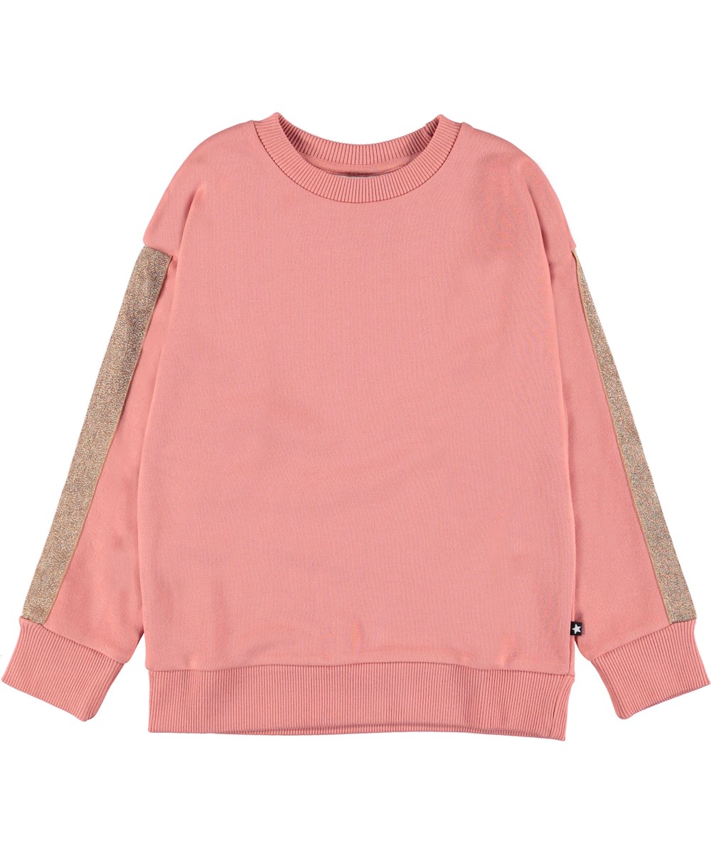 Manon - Rosewater - Rose sweatshirt with stripes. 
