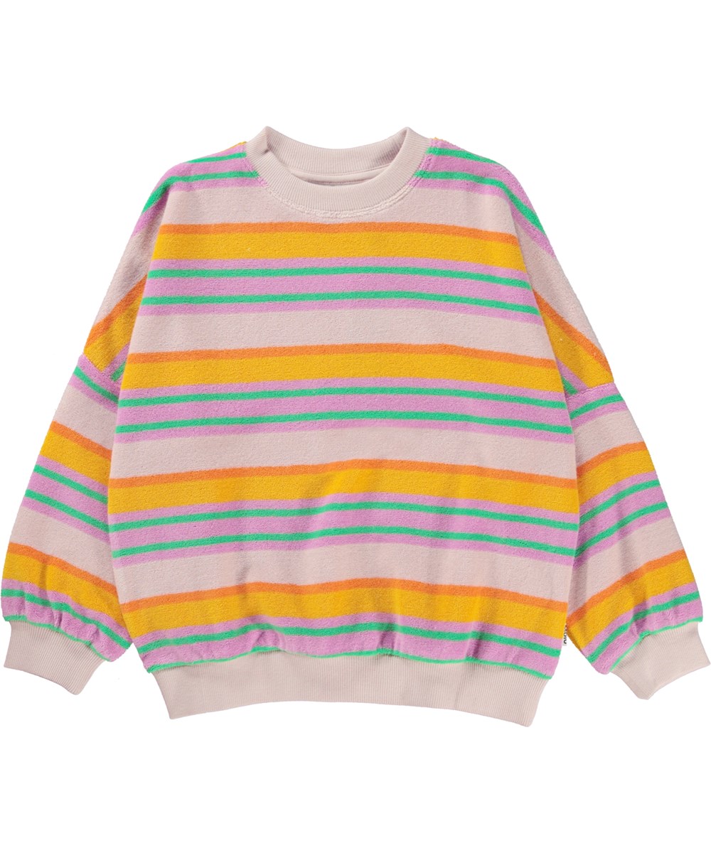 Marika - Happy Stripe - Striped terry sweatshirt