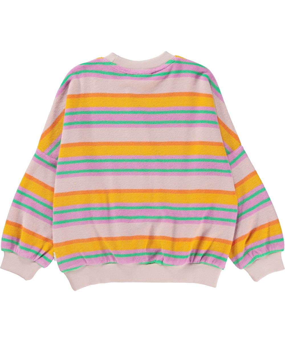 Marika - Happy Stripe - Striped terry sweatshirt