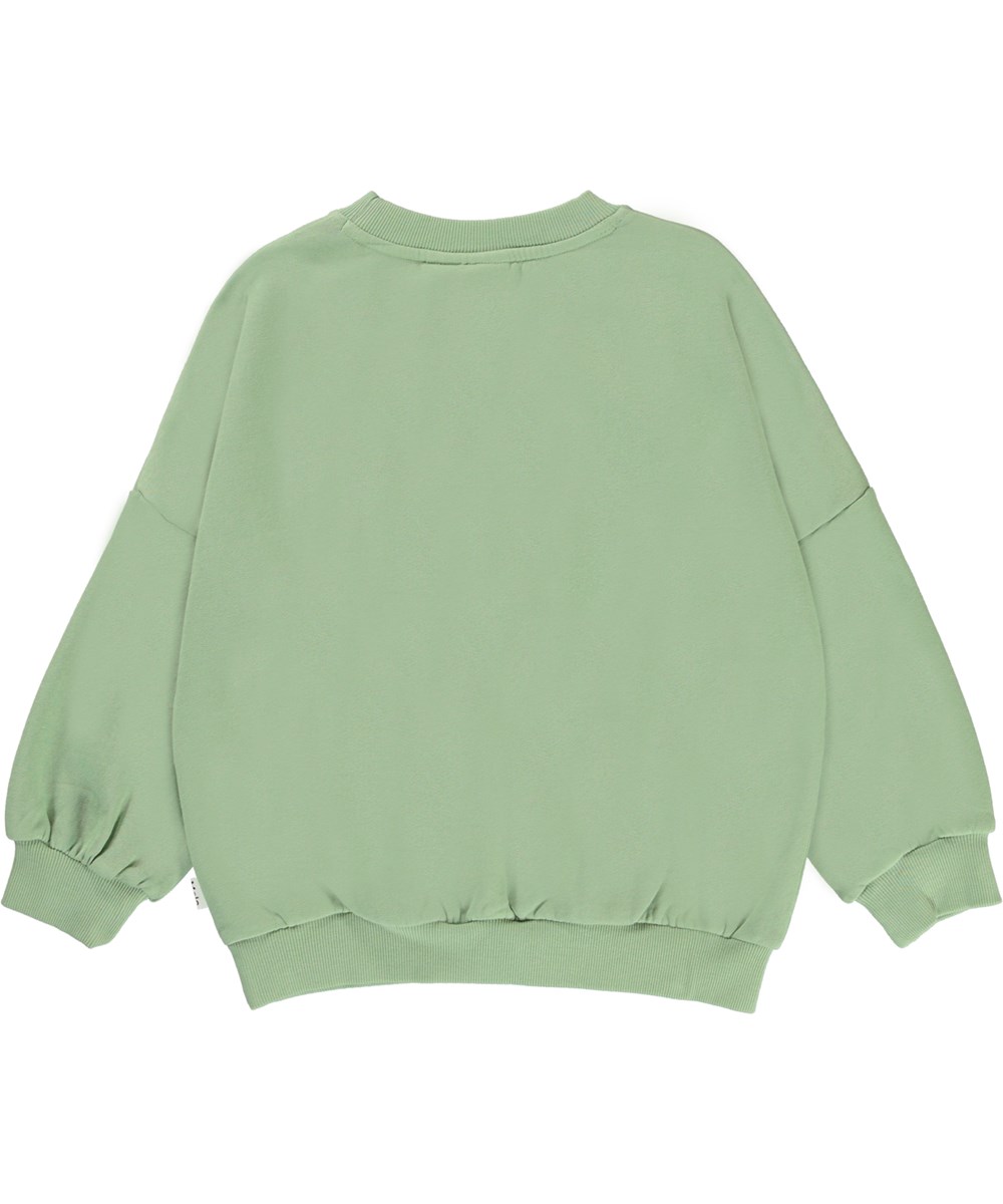 Marika - Space Happy - Light green sweatshirt with smiley face print