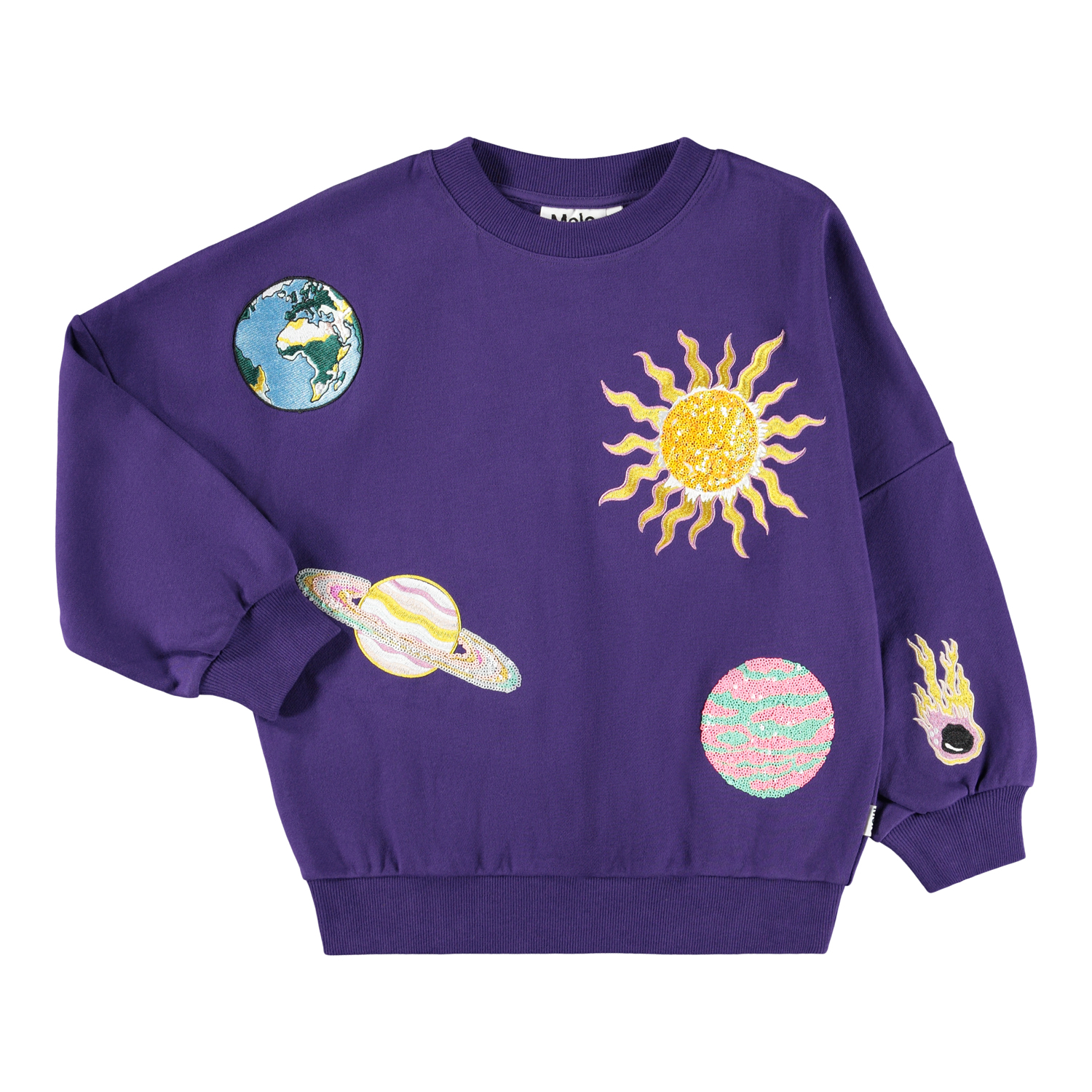 m0521✨ Marika - Sparkle Space - Purple sweatshirt for children made