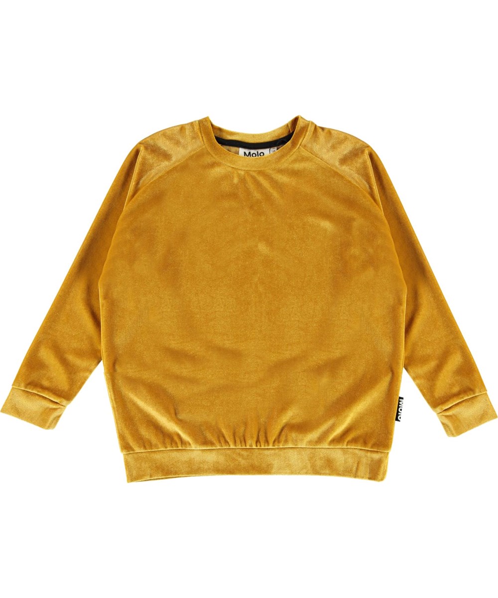 Marilee - Autumn Leaf - Golden velour sweatshirt