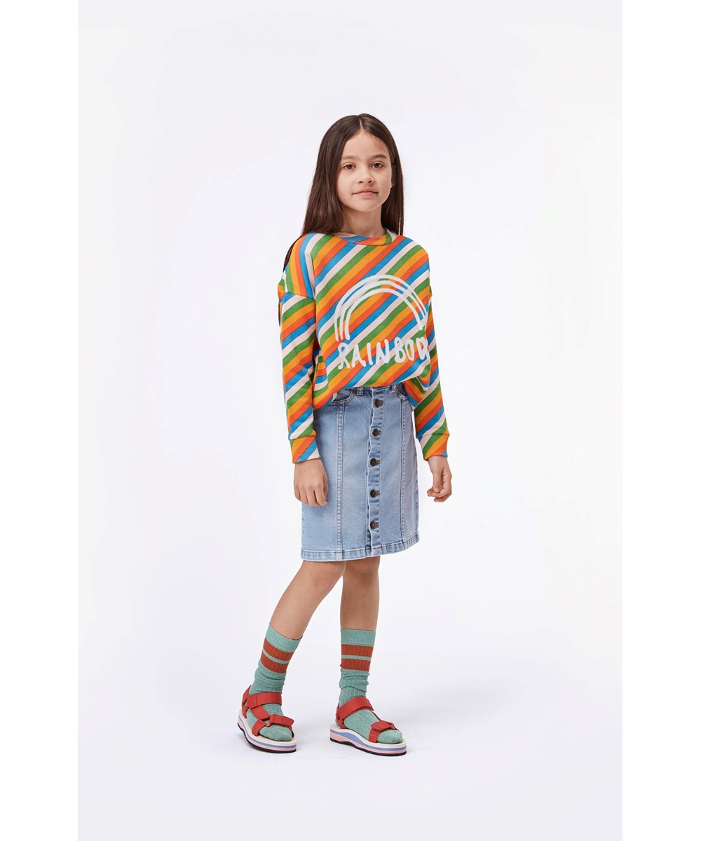 Maxi - Diagonal Rainbow - Rainbow sweatshirt