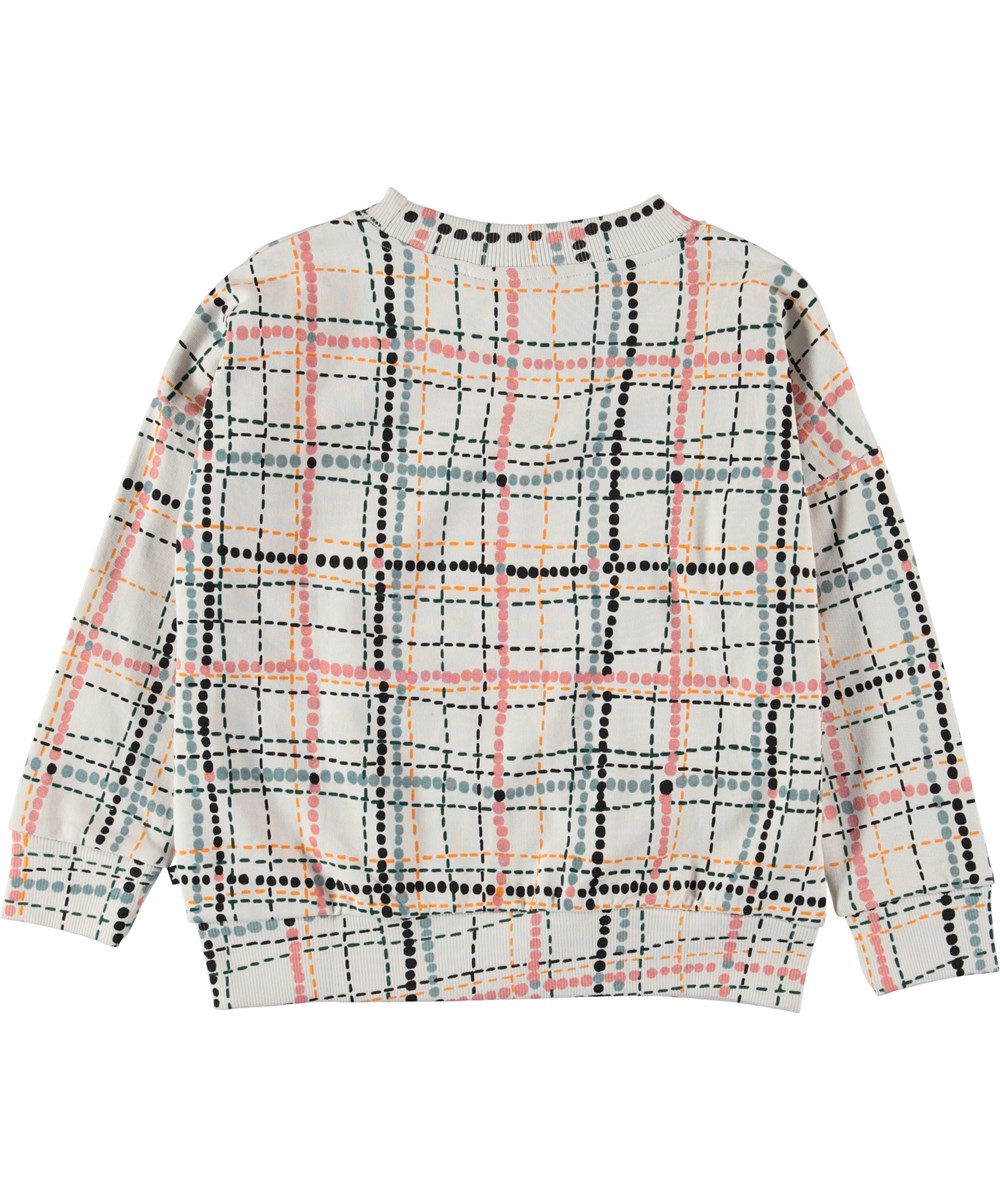 Maxi - Dot Check Isoli - Sweatshirt with dots and plaid. 