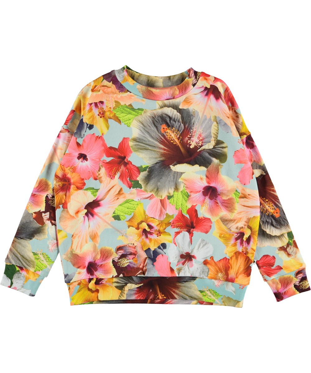 Maxi - Pacific Floral Blue - Floral sweatshirt
