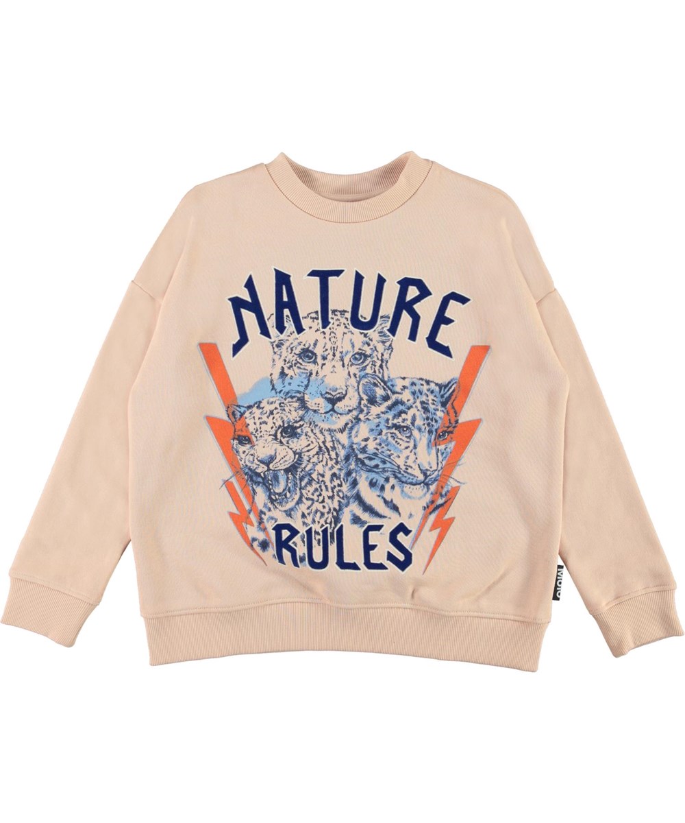 Mika - Cameo Rose - Rose sweatshirt with snow leopard