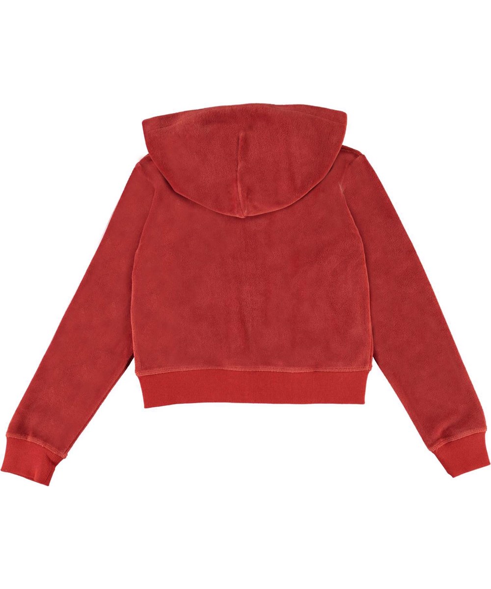 Milla - Dried Chili - Red velour hoodie