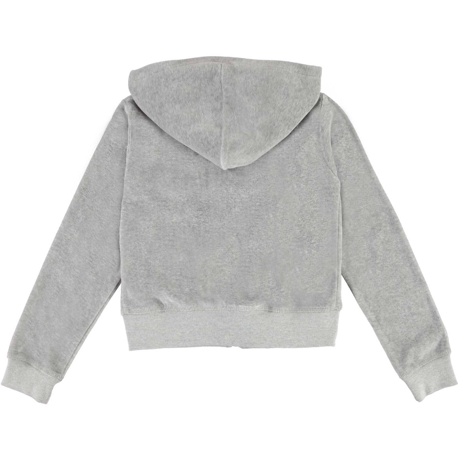 Milla - Light Grey Melange - Light grey velour hoodie - Molo