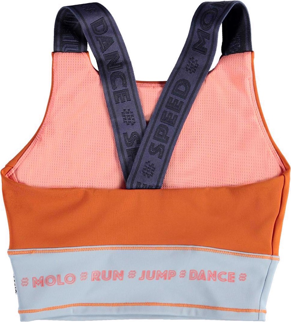 Oliva - Block - Orange sports top colour-blocking