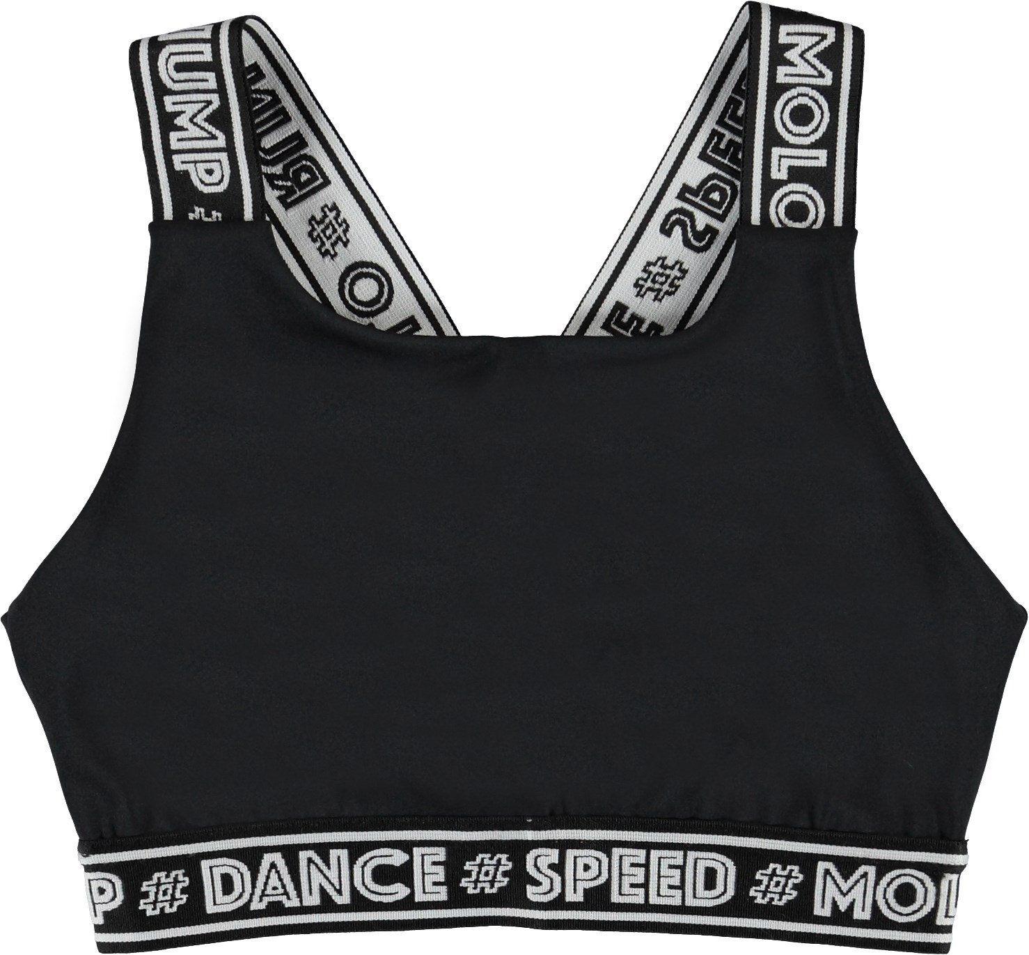 Oliviana Black Short, black sports top Molo