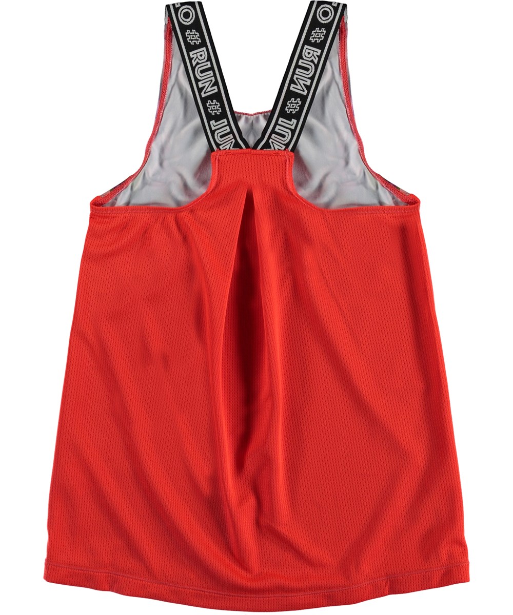 Oriana - Cacatua - Blue sports top with flower print