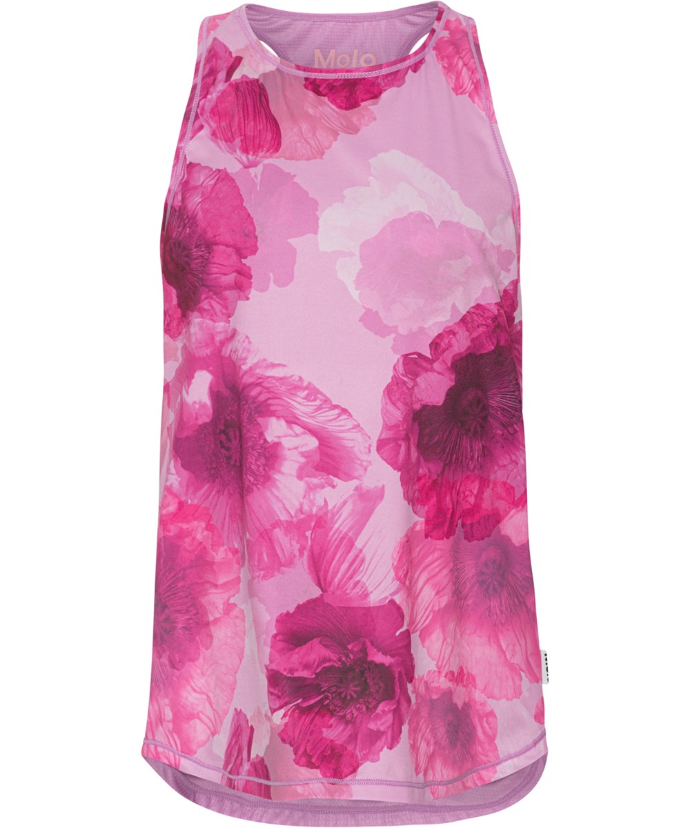 Oriana - Dreamy Poppies - Sports top with rose floral print