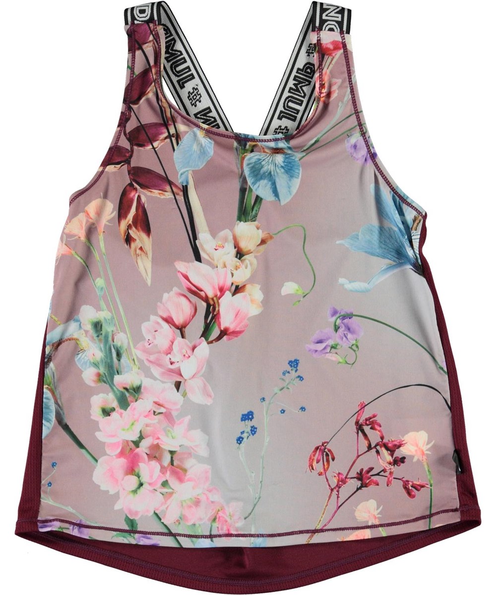 Oriana - Motion Flowers - Sports top in a floral print