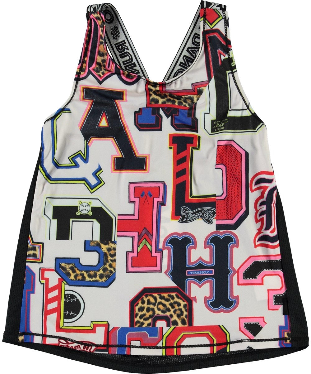 Oriana - Typo - Sports top with text print