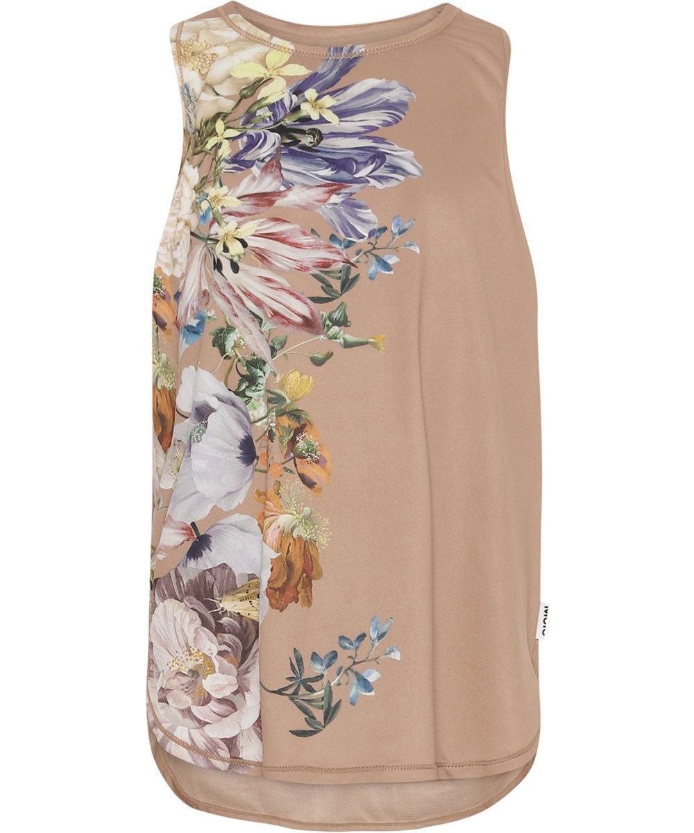 Oriana - Vertical Botanic - Sports top in rose with flowers