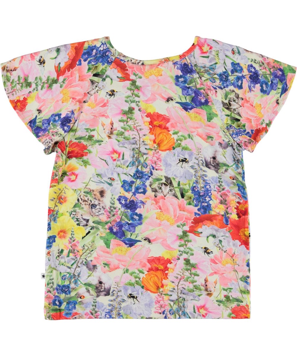 Rachel - Hide And Seek - Floral organic t-shirt