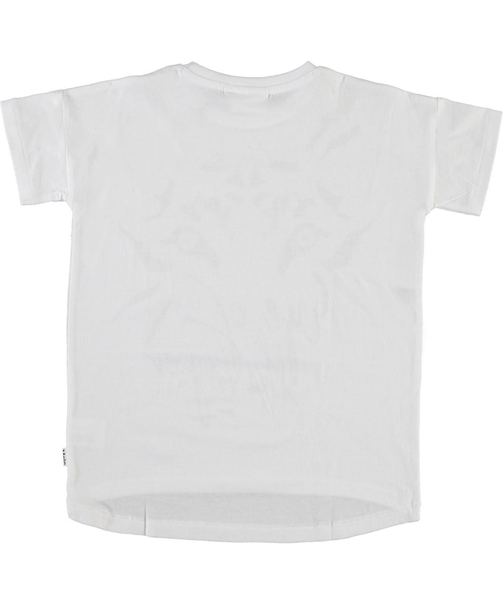 Raeesa - Eye Of The Tiger - White organic t-shirt with tiger