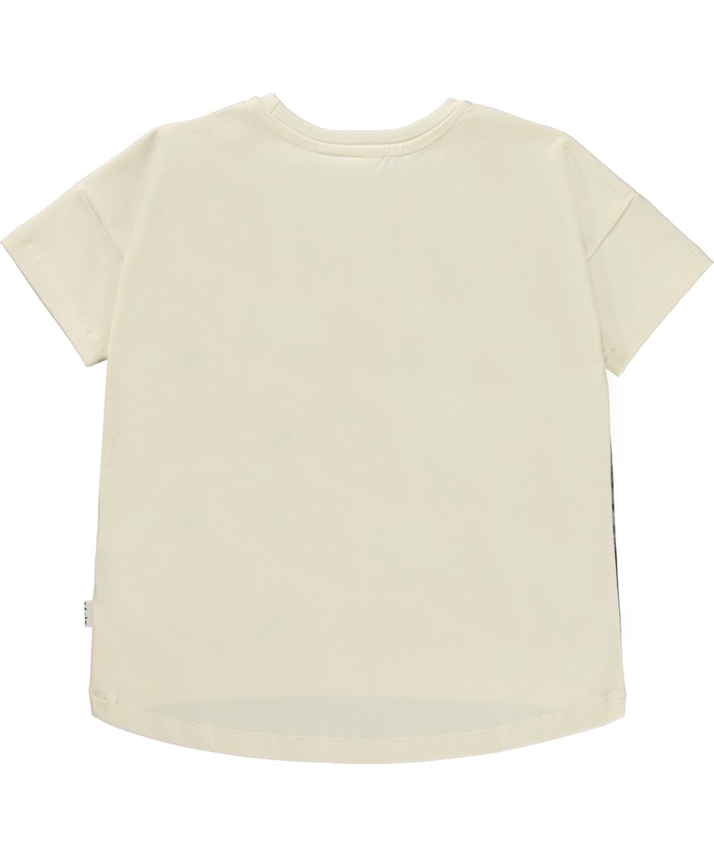 Raeesa - Tiny Amur - Organic light yellow t-shirt with leopard baby print