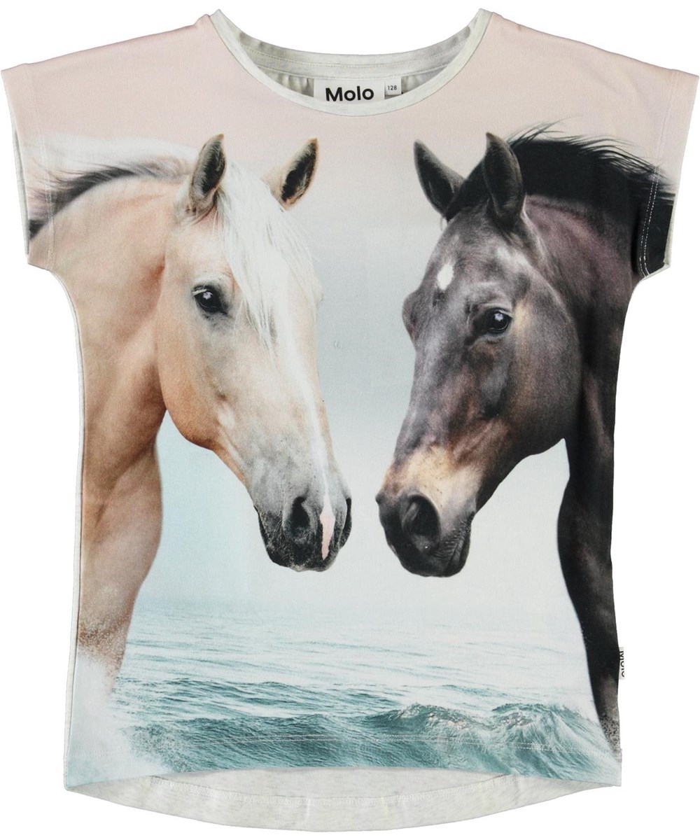 Ragnhilde - Horse Friends - Organic t-shirt with horse print