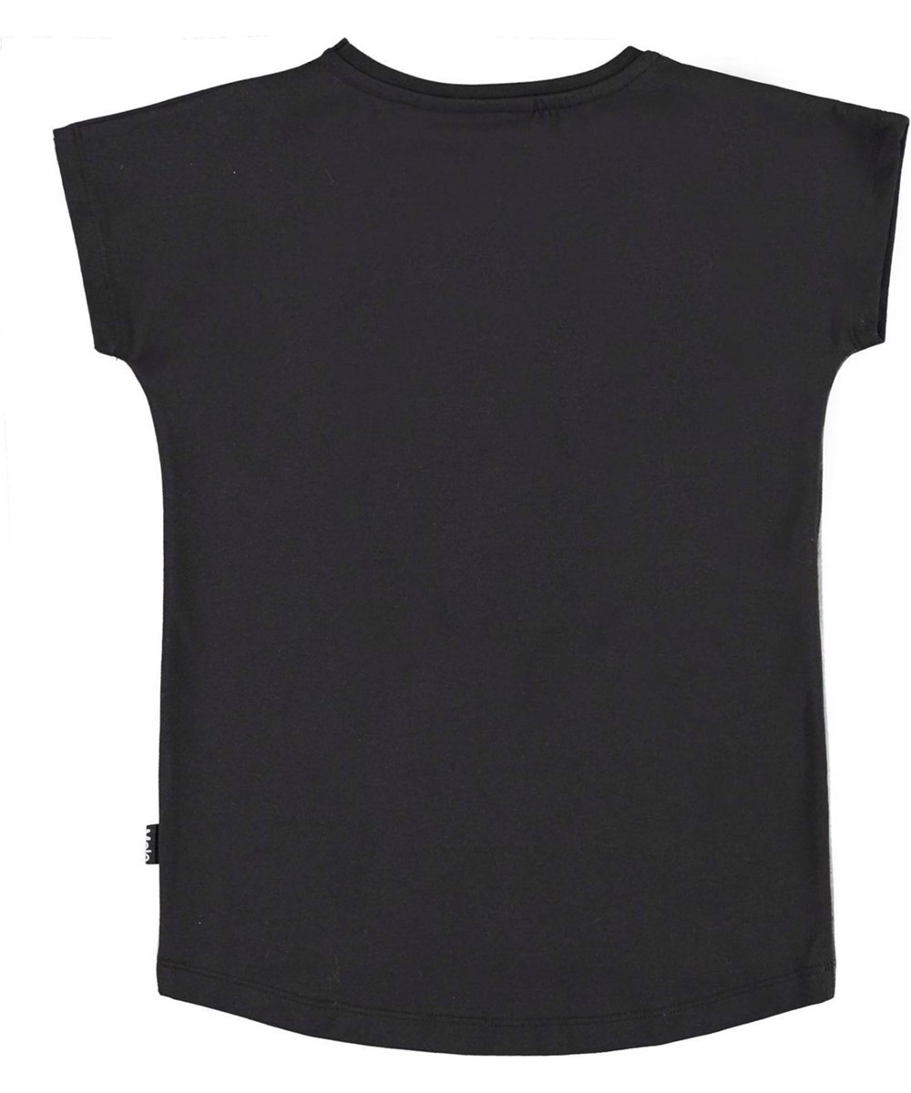 Ragnhilde - Triplets - Black organic t-shirt with horse head print