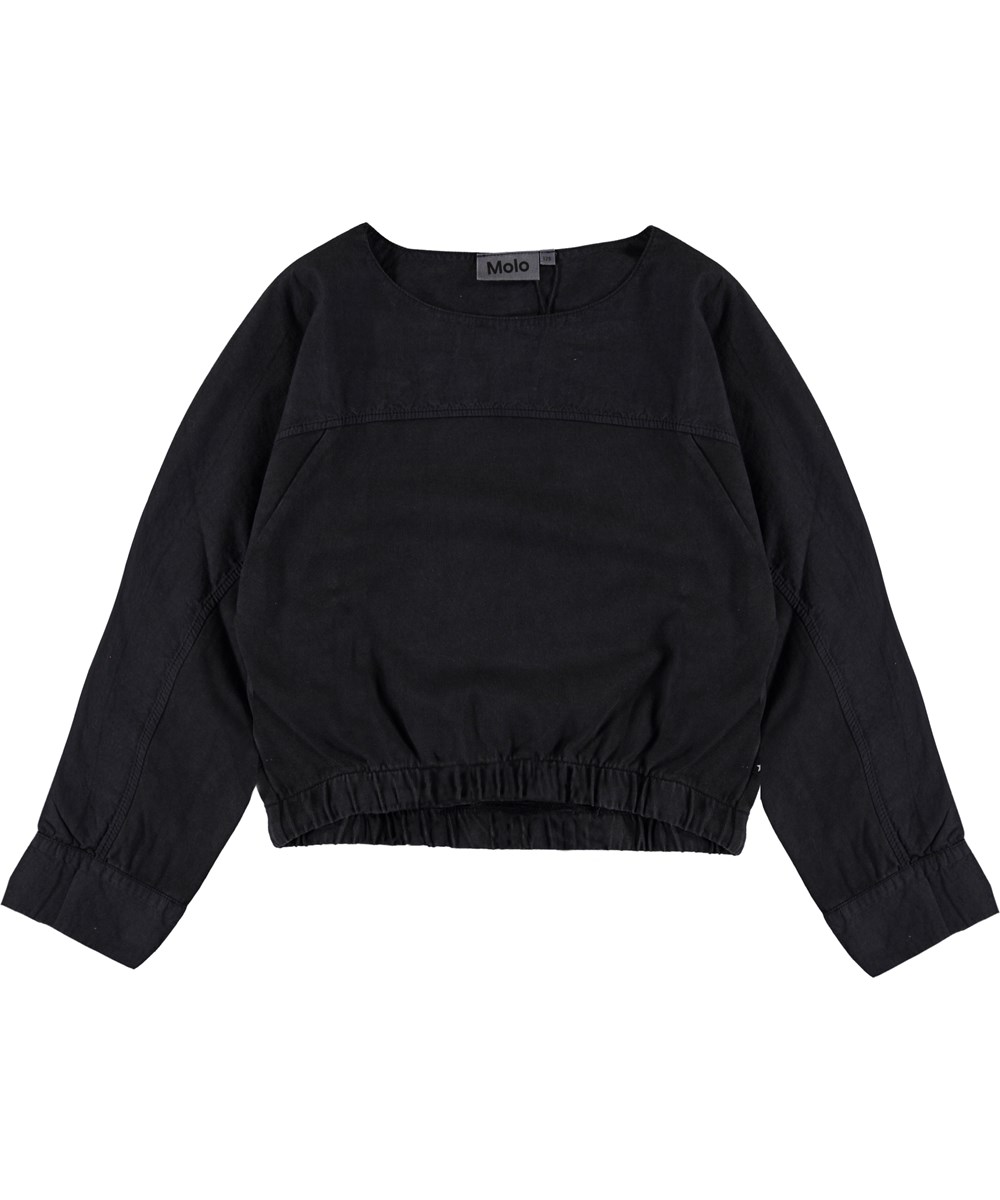Raisi - Black - Black crop top with ties 
