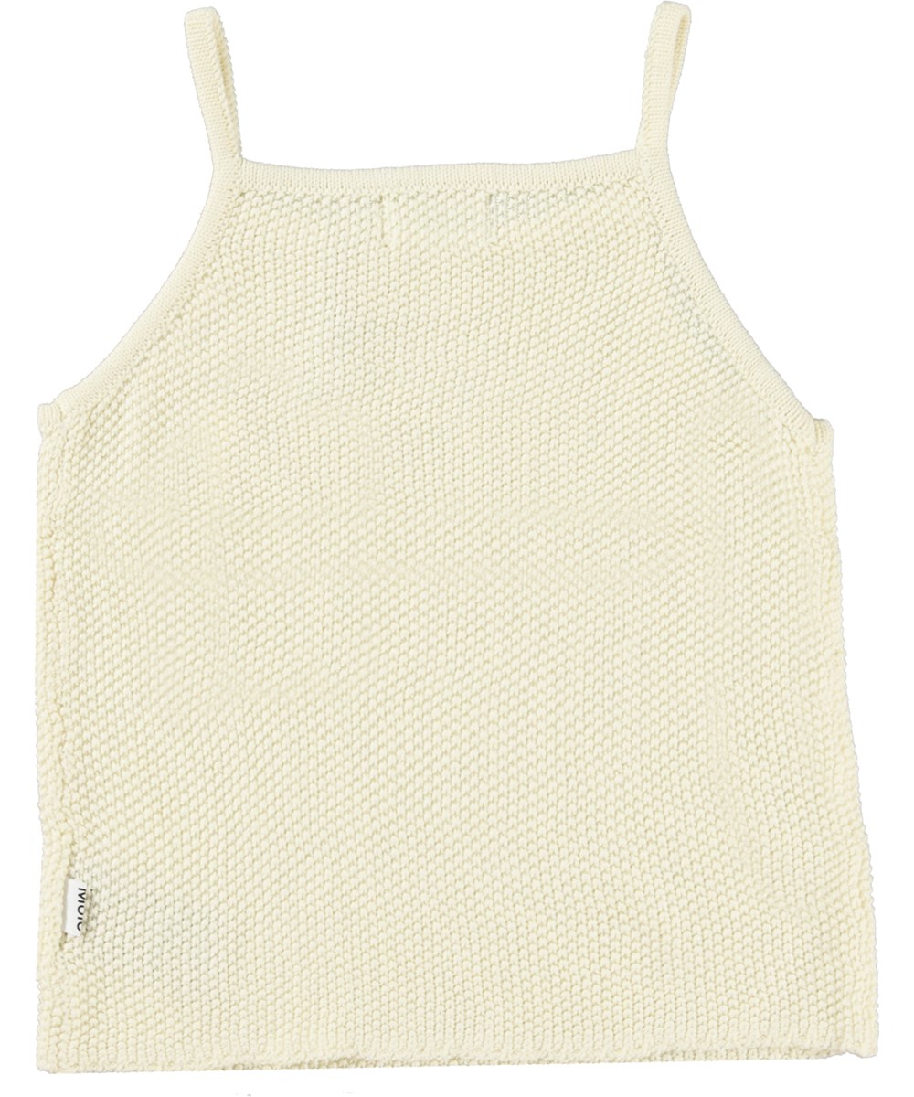 Ranita - Pearled Ivory - Light yellow knit strap top