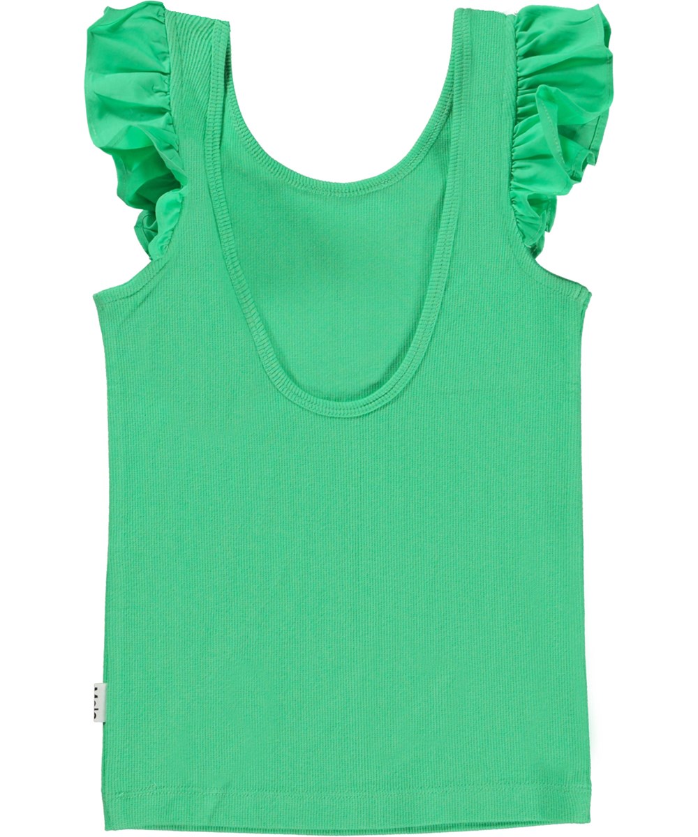 Ranja - Fresh - Green vest with ruffles