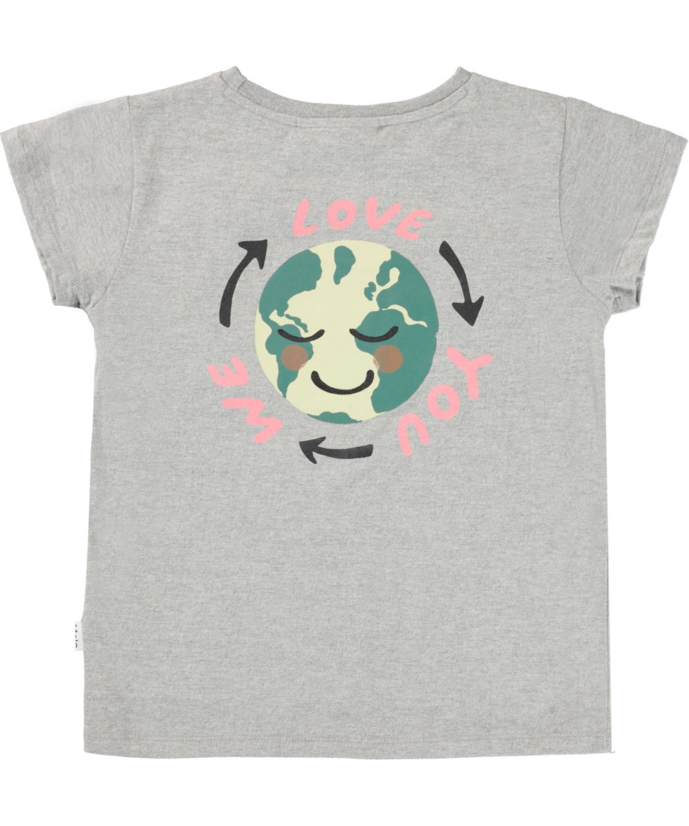 Ranva - Love You - Organic we love you grey t-shirt