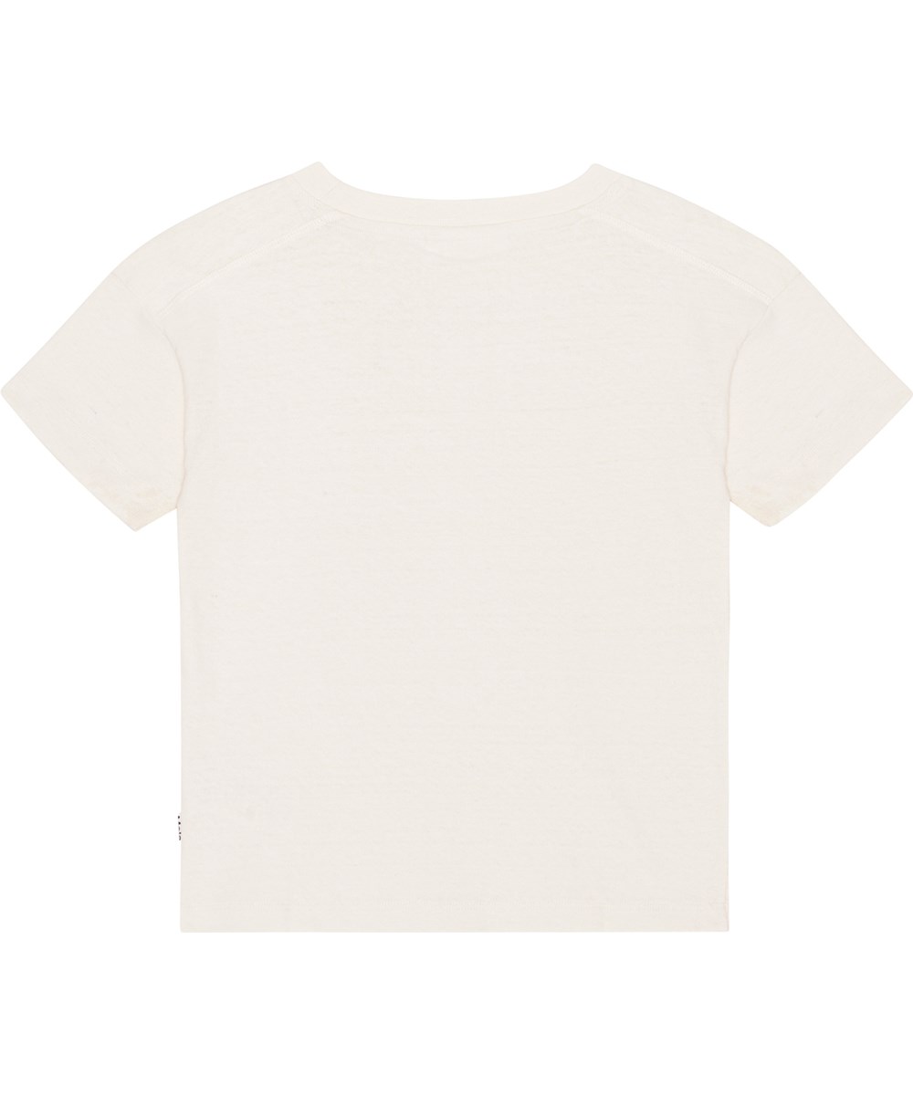 Renata - Sea Shell - Short sleeve, white t-shirt in 100% cotton with graffiti print of a pink heart