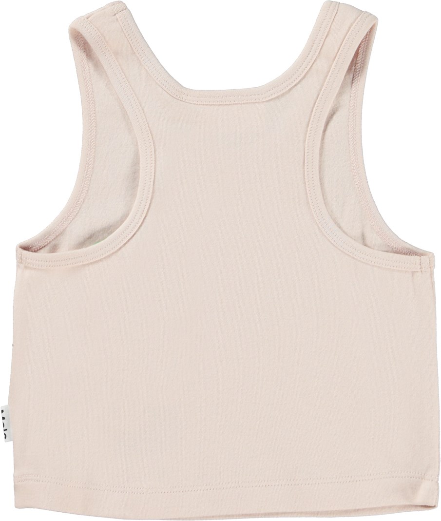 Rhea - Powder - Cropped vest in a dusty rose
