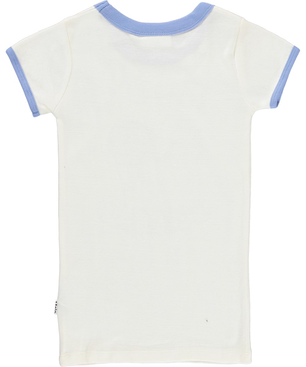 Rhiannon - Moon Child - White t-shirt with  print of moon and Earth