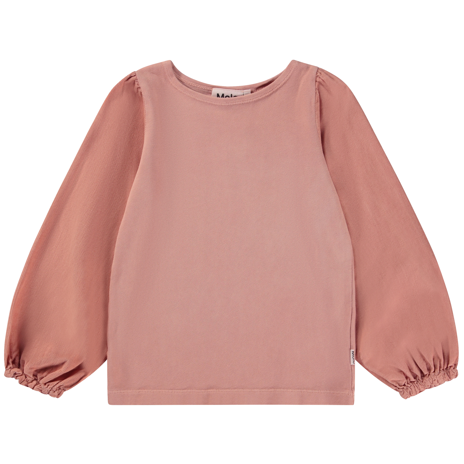 Rhoda - Muted Rose - Pink organic top with puff sleeves - Molo