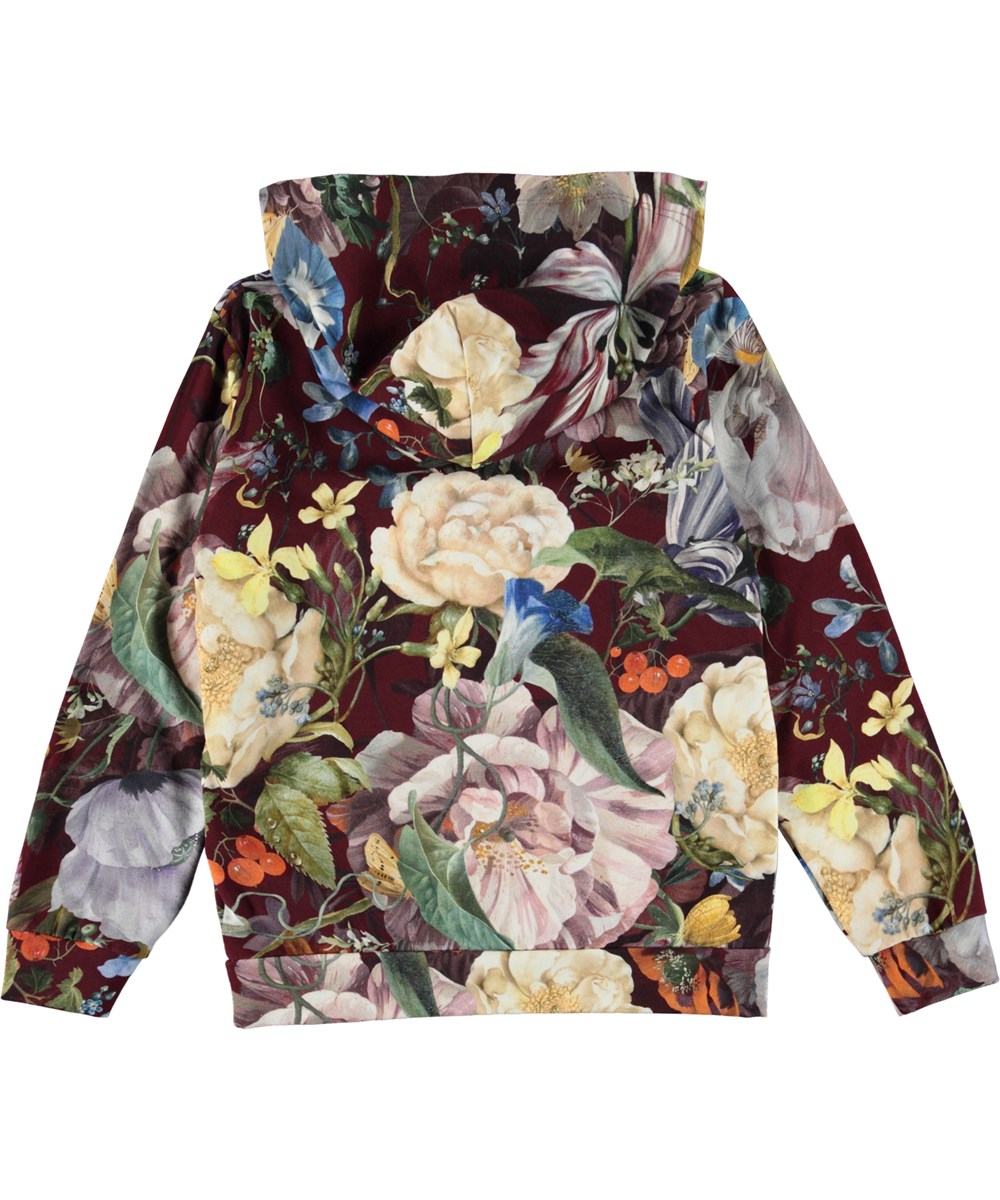 Rhona - Botanical Canvas - Organic hoodie with flowers  