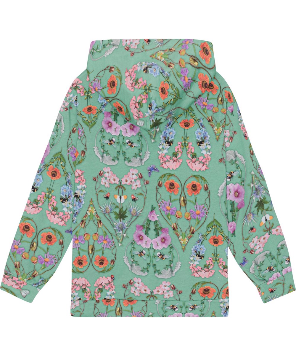 Rhona - With Love - Long sleeve hoodie in organic cotton with multi-coloured floral print