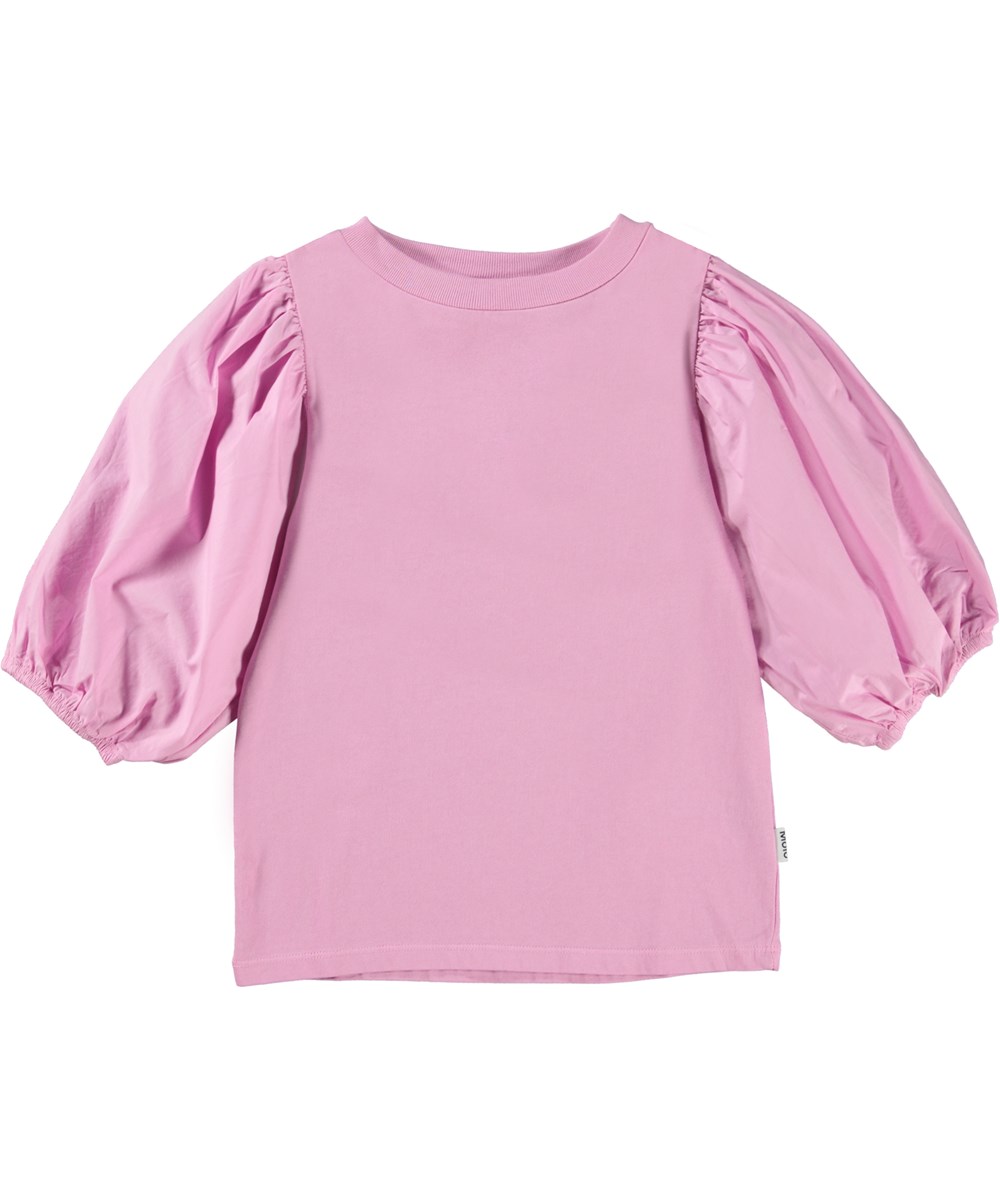 Rica - Wild Orchid - Pink top with puff sleeves