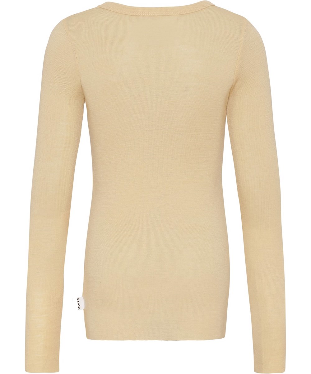 Rihanna Wool - Starlight - Basic wool top in light yellow