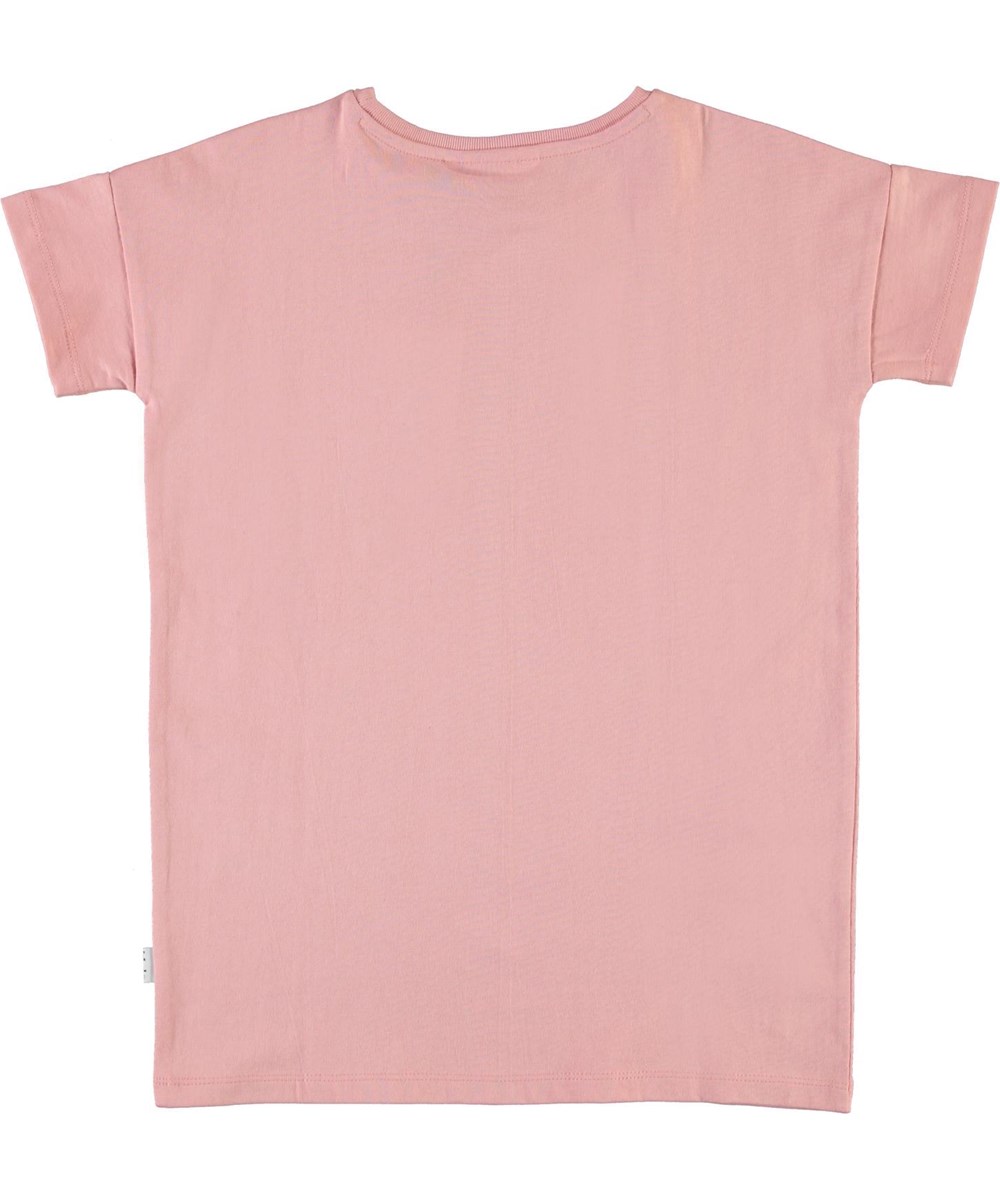 Rilla - Rosequartz - Rose organic t-shirt with bow